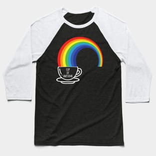 Cup Of Awesome Cool Creative Colorful Rainbow Coffee Design Baseball T-Shirt